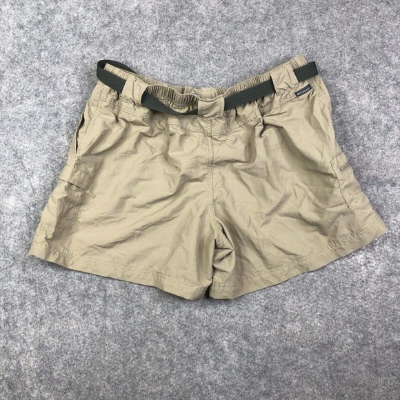 Columbia Shorts Adult XL Extra Large 6L Beige Belted Hiking Lightweight - Picture 9 of 9